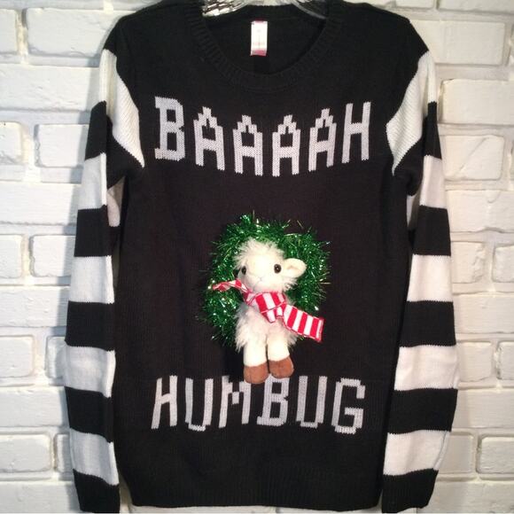 Ugly Christmas Sweater Sheep themed Juniors L 11/13 - Picture 1 of 6